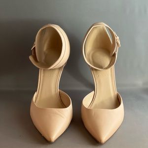 JCrew Quinn Ankle Cuff Pumps Nude